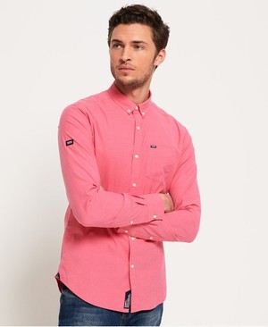 Superdry Ultimate Pinpont Oxford BD Férfi Hosszú Ujjú Ing Piros | KODXQ6710